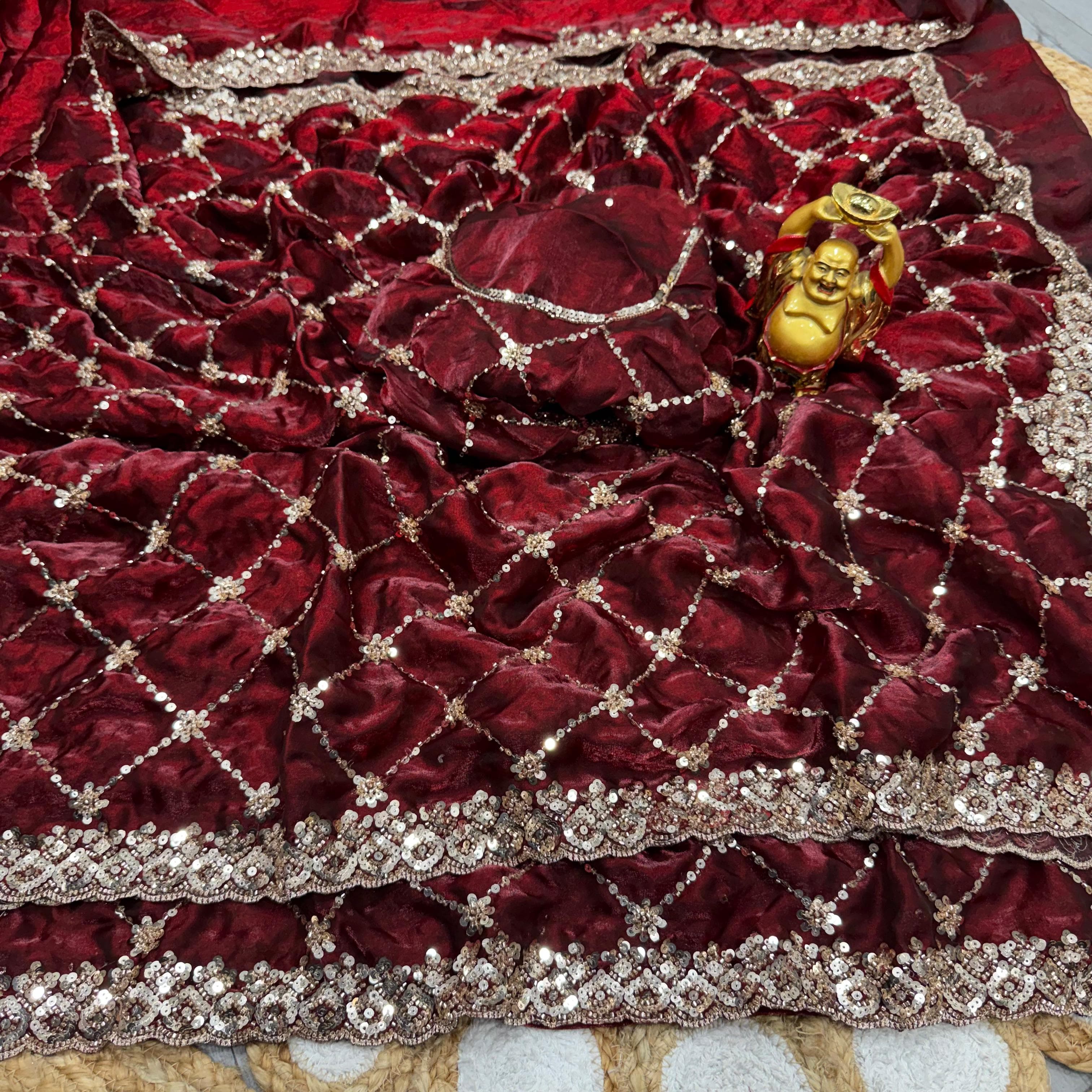 Grand party wear beeds work saree