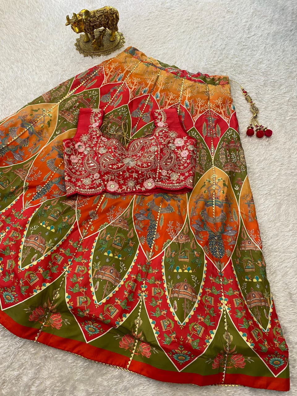 New super embroidery cording work lehenga choli set