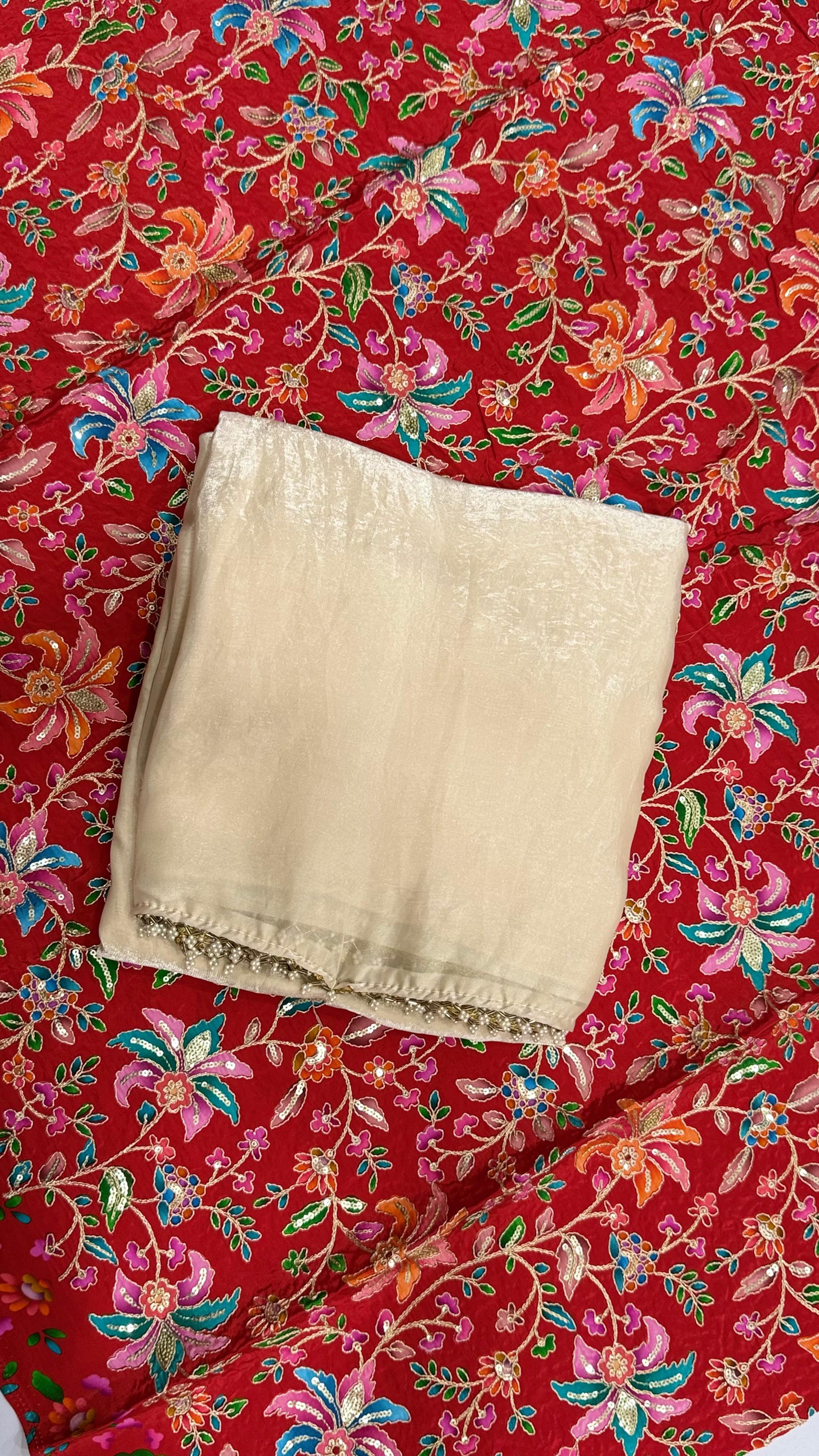 Elegant Fendi silk saree ✨
