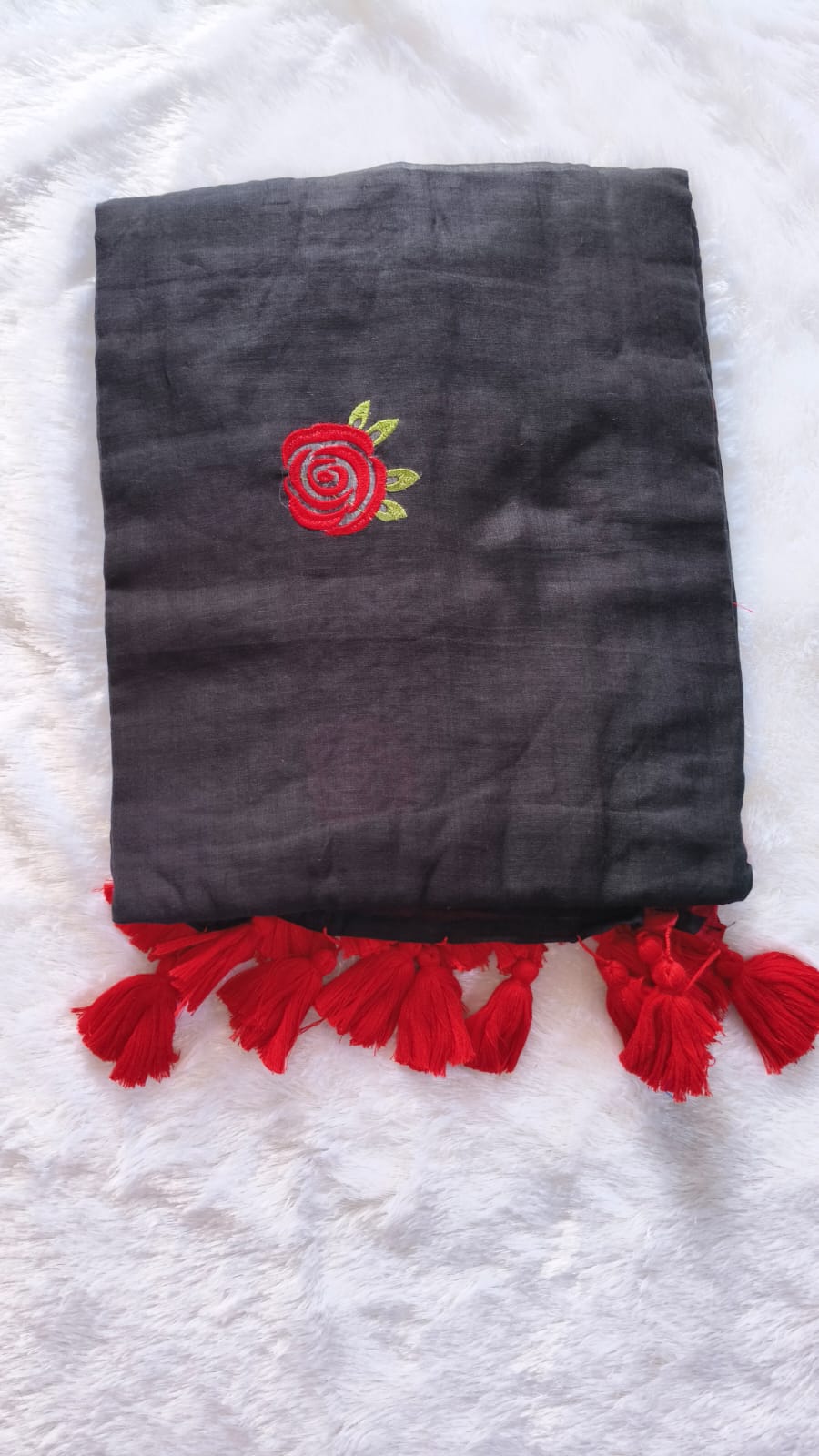 Pure Mul Cotton embroidery design saree