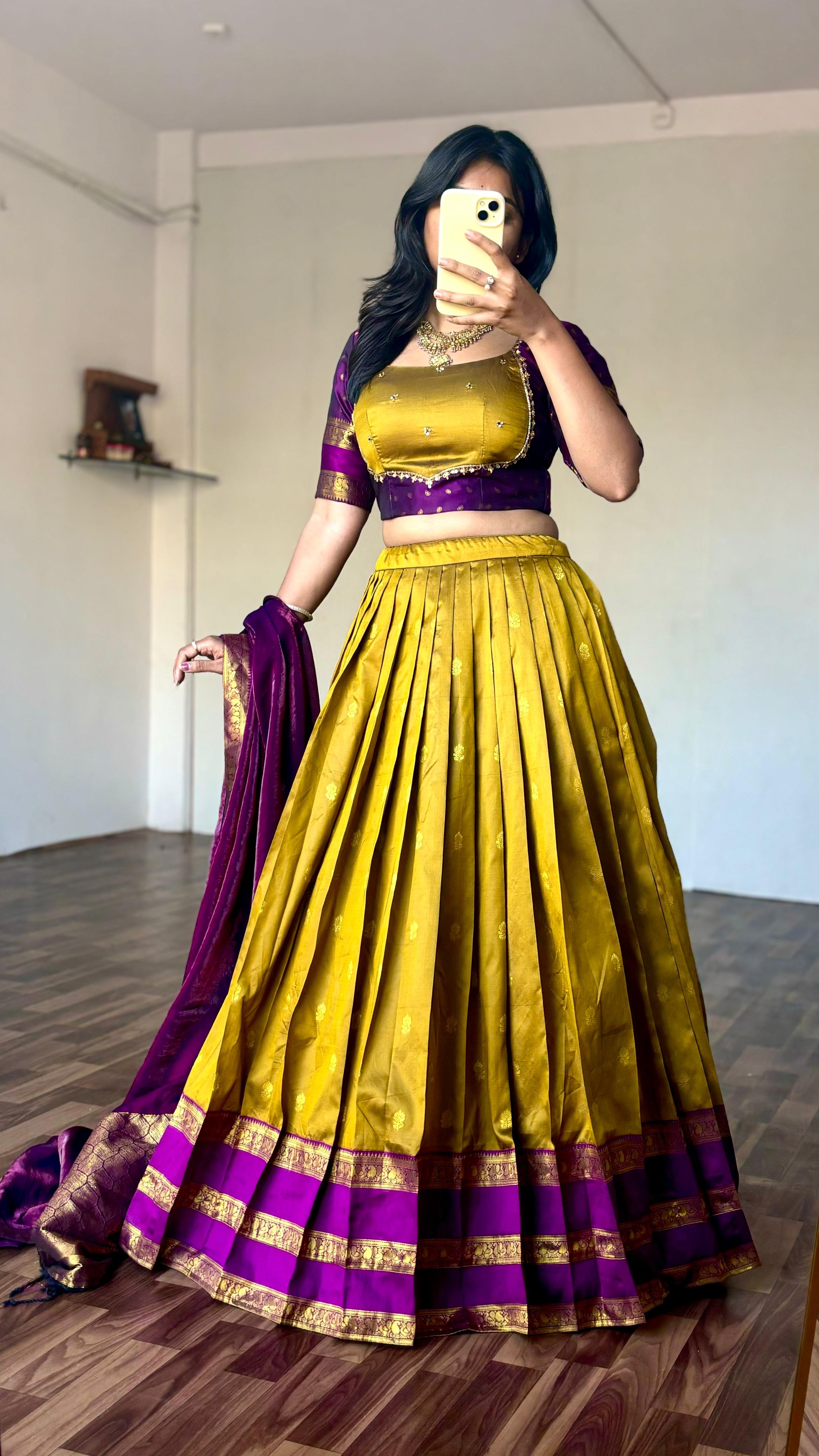Maggam work lehenga set