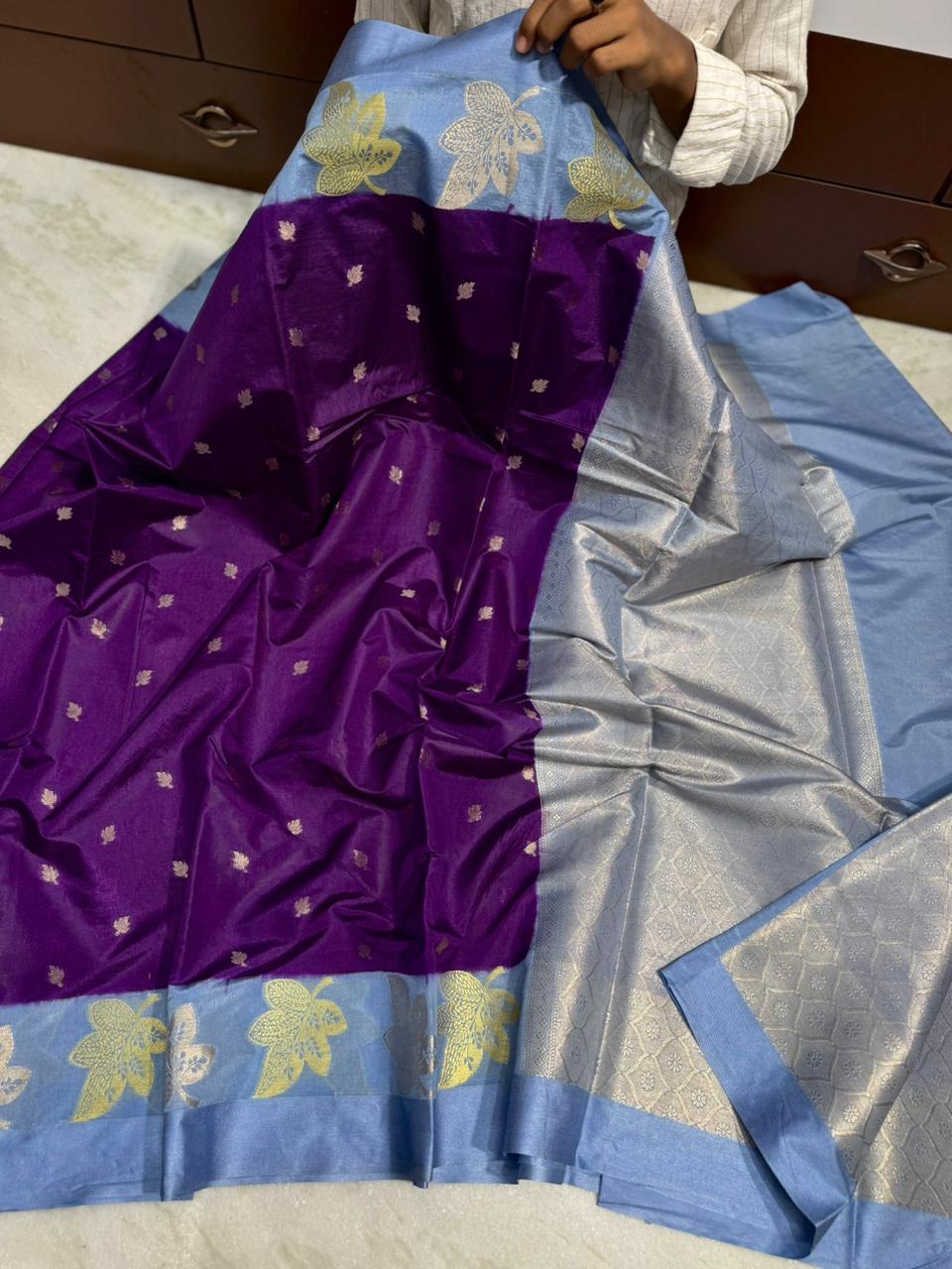 Benaresi dupion soft silk saree