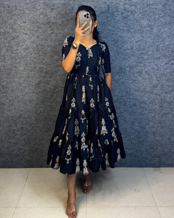 Warli printed doll maxi gowns