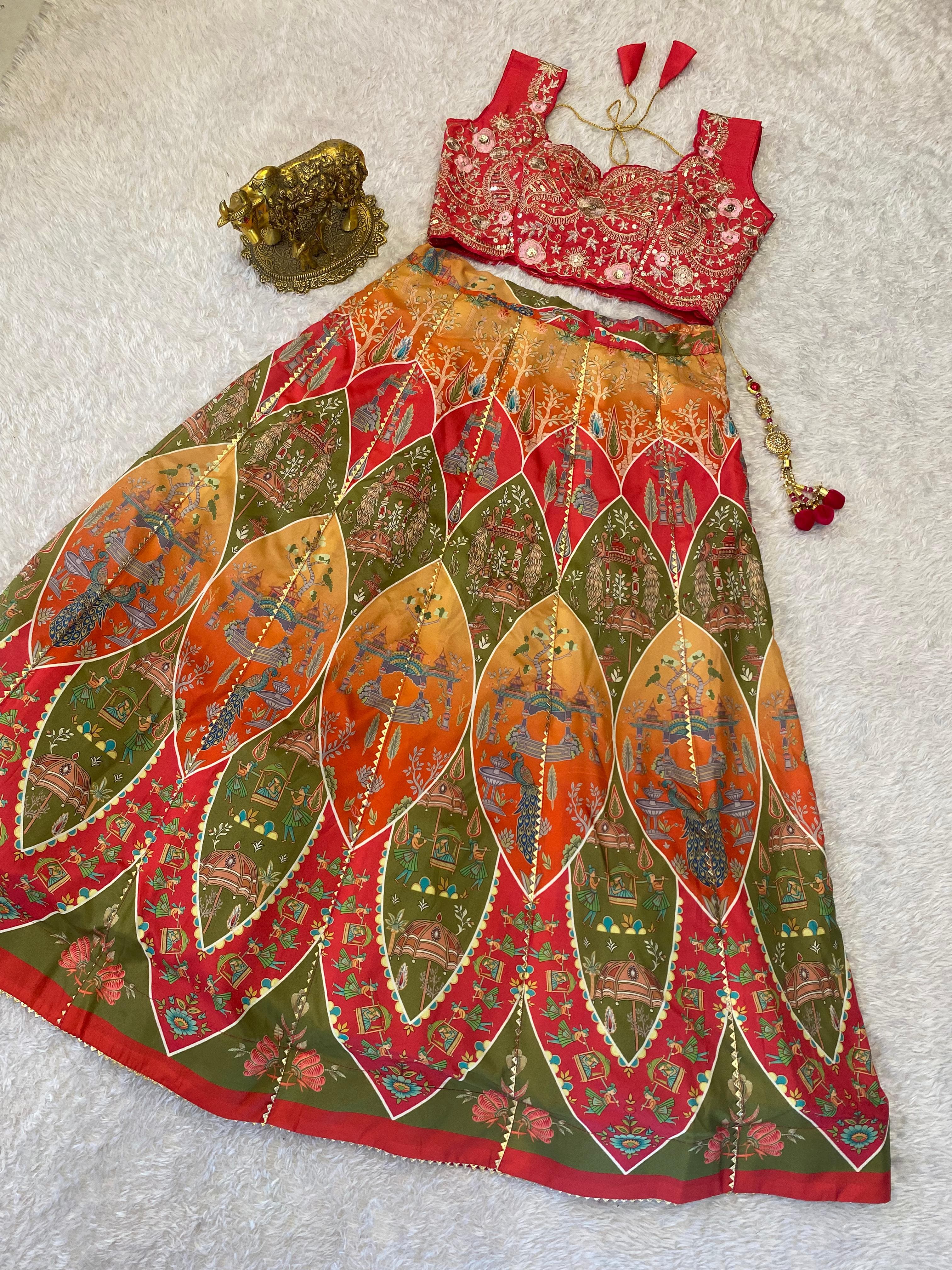 New super embroidery cording work lehenga choli set