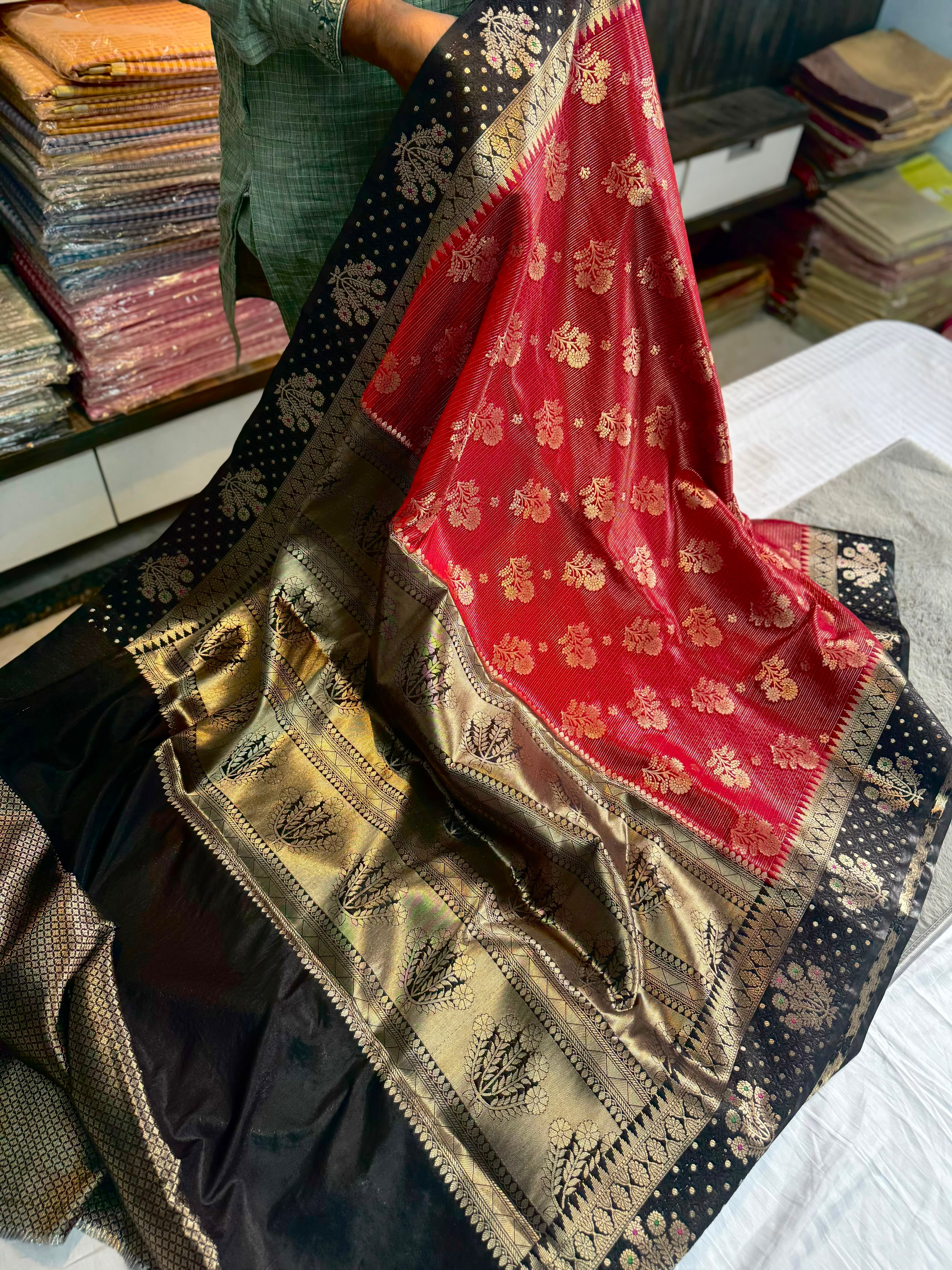 Banarasi semi Rao mango soft silk sarees