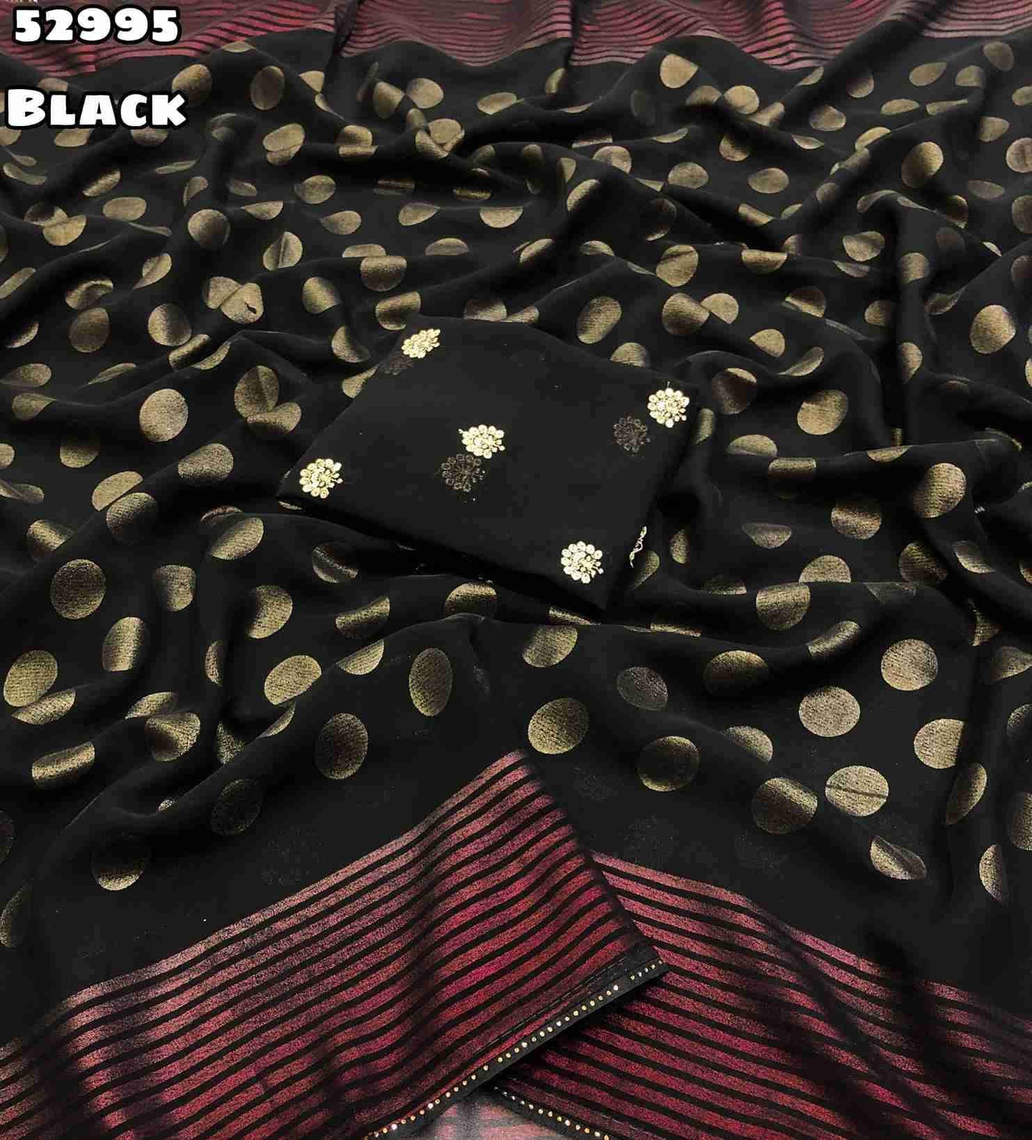 Geometrical pattern black saree ✨