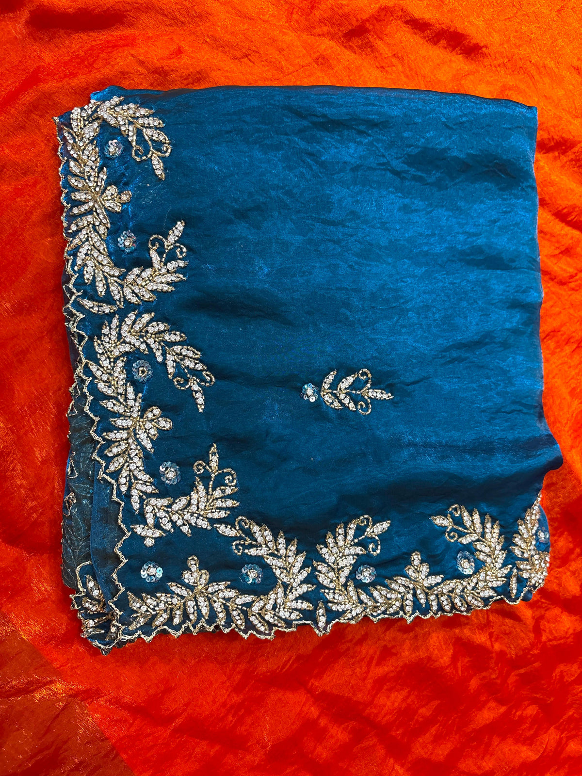 Space silk heavy designer saree ✨