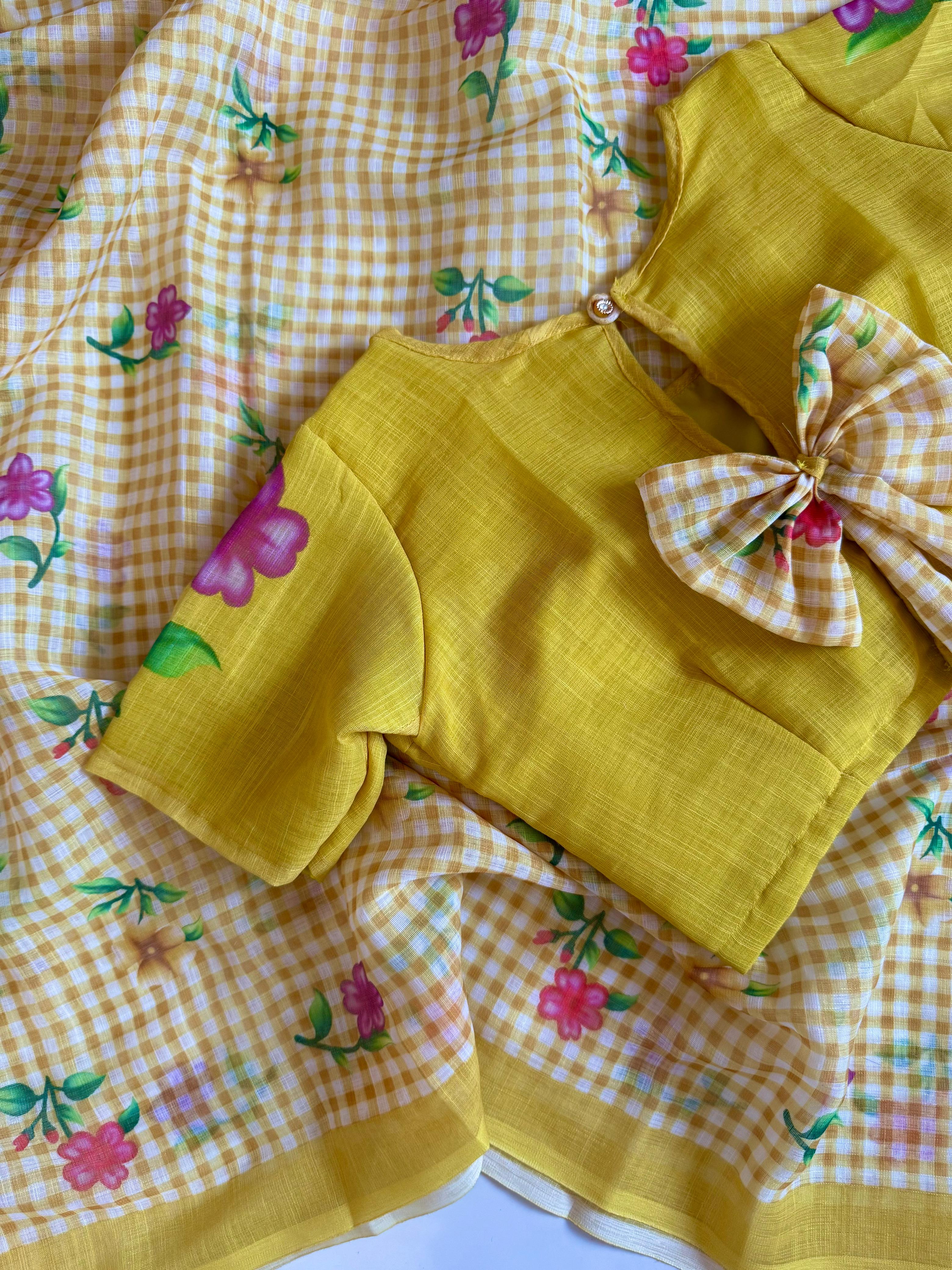 Flower digital print saree 🌺