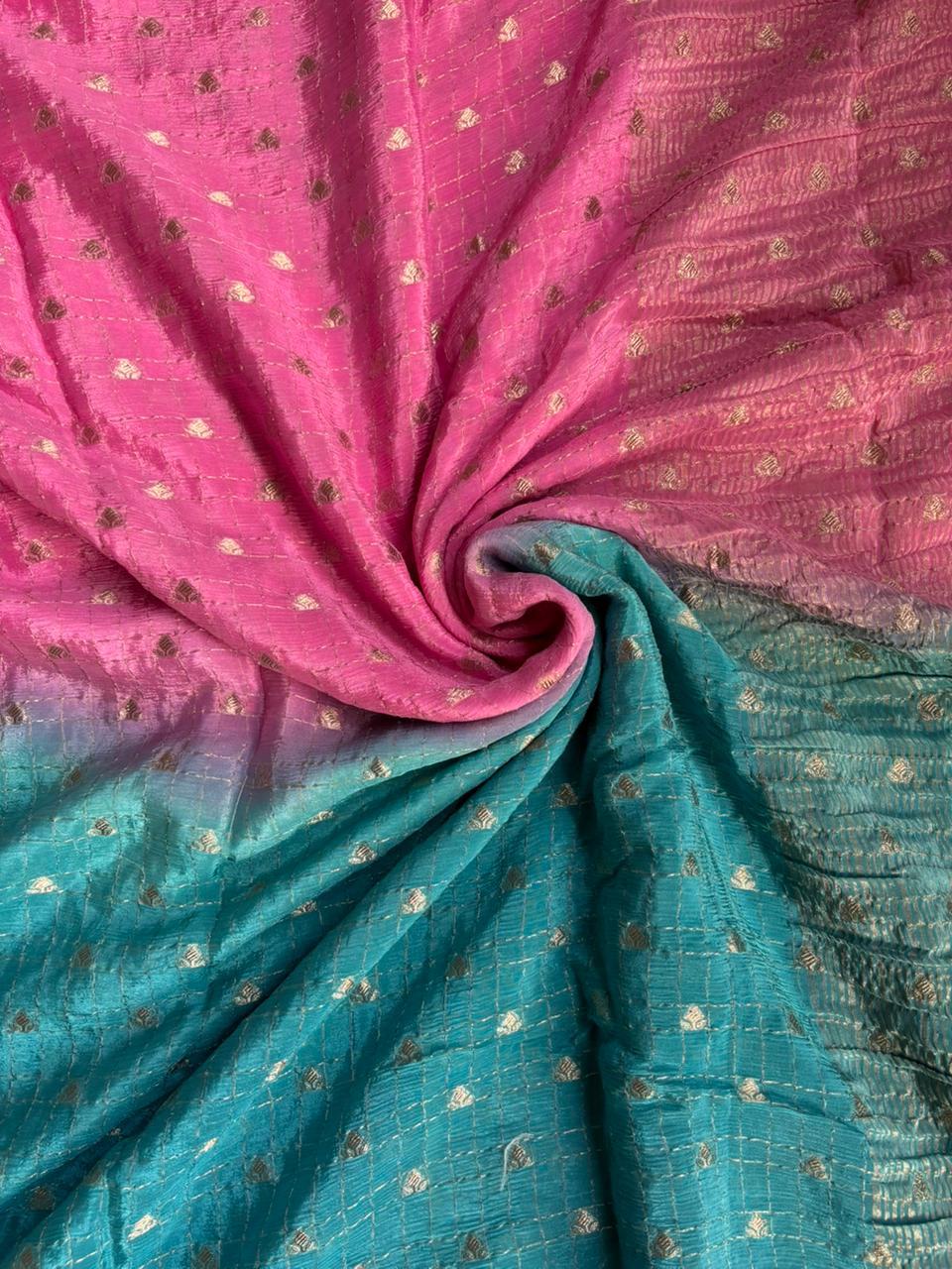 dual shade chinnon sarees