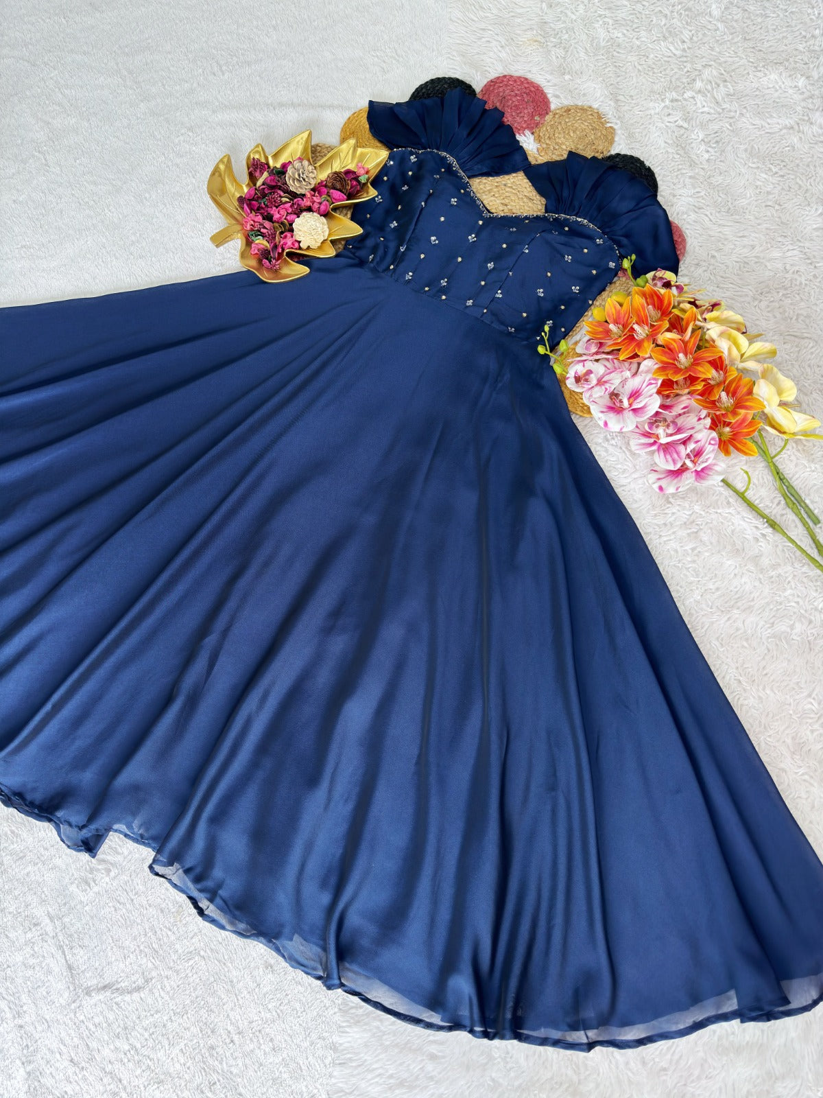 Rangoli silk gown ✨