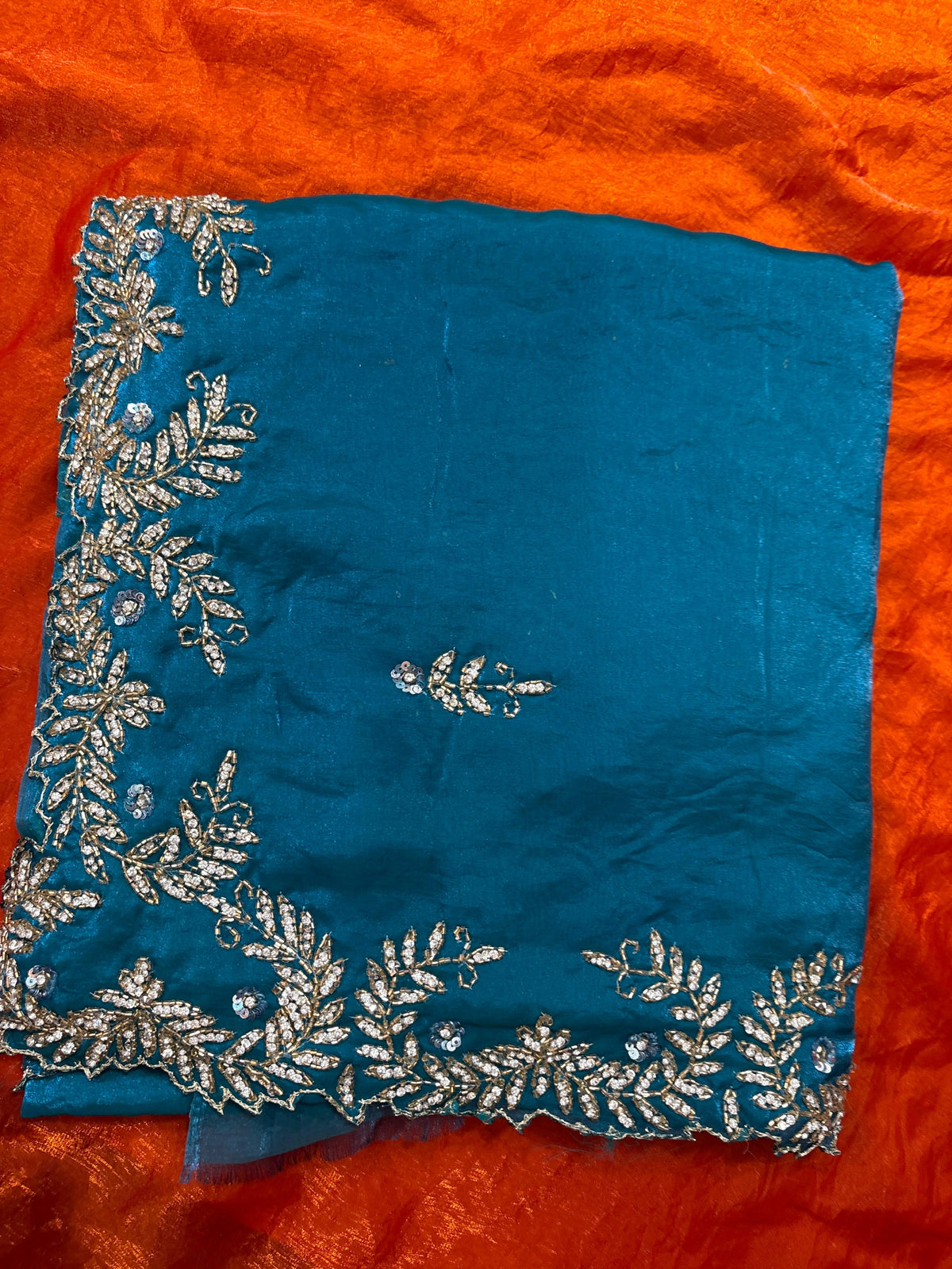 Space silk heavy designer saree ✨