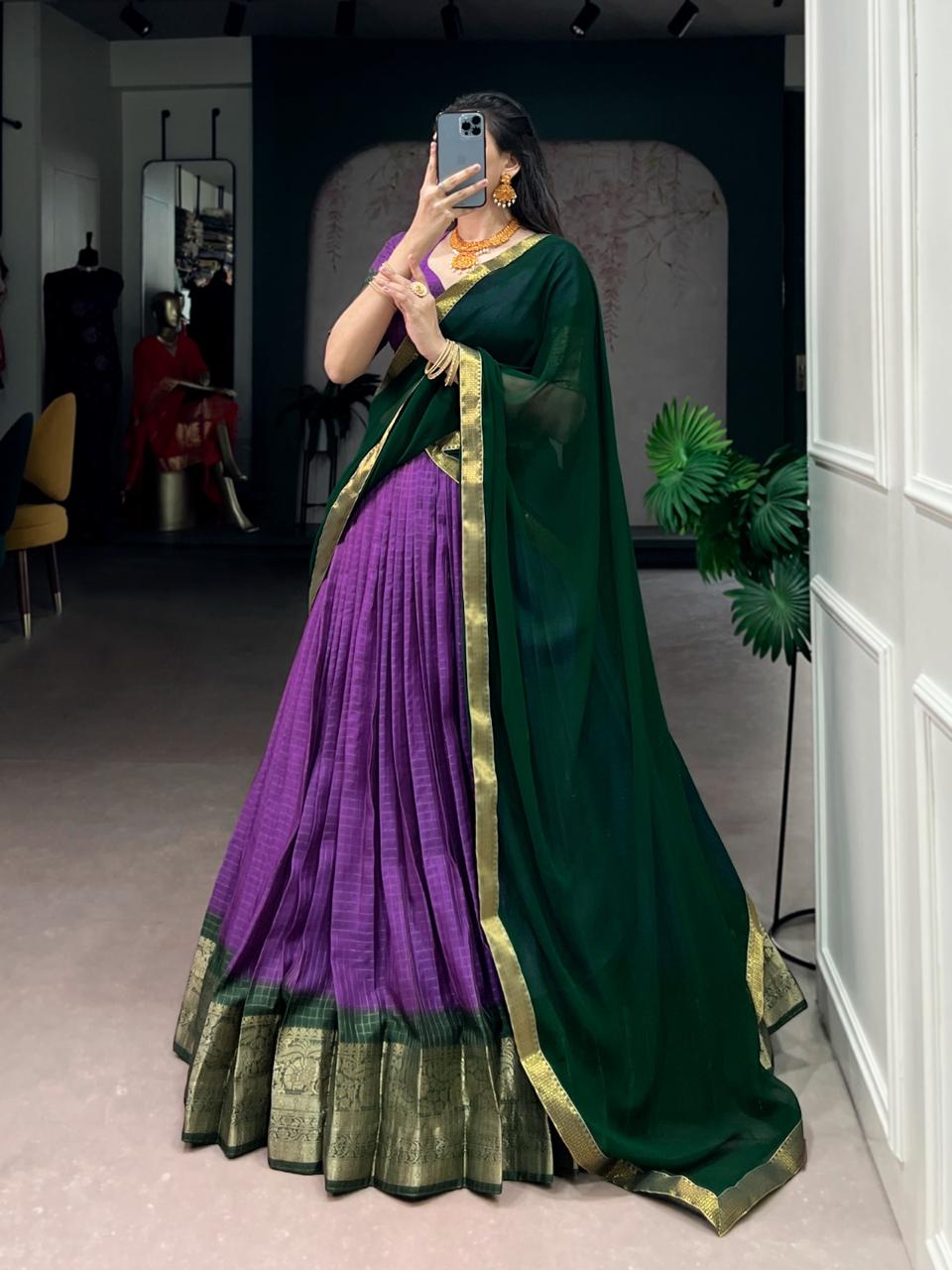 Dola checks lehenga
