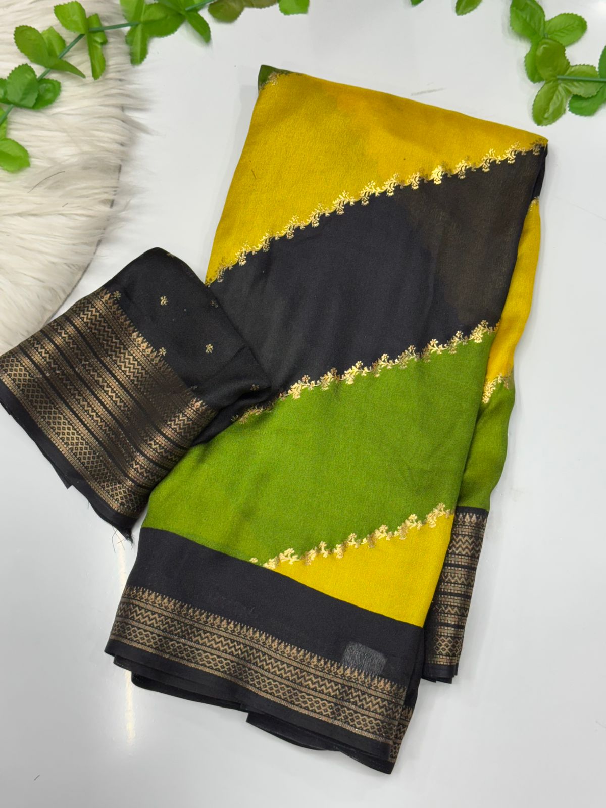 marshmallow multi colour saree