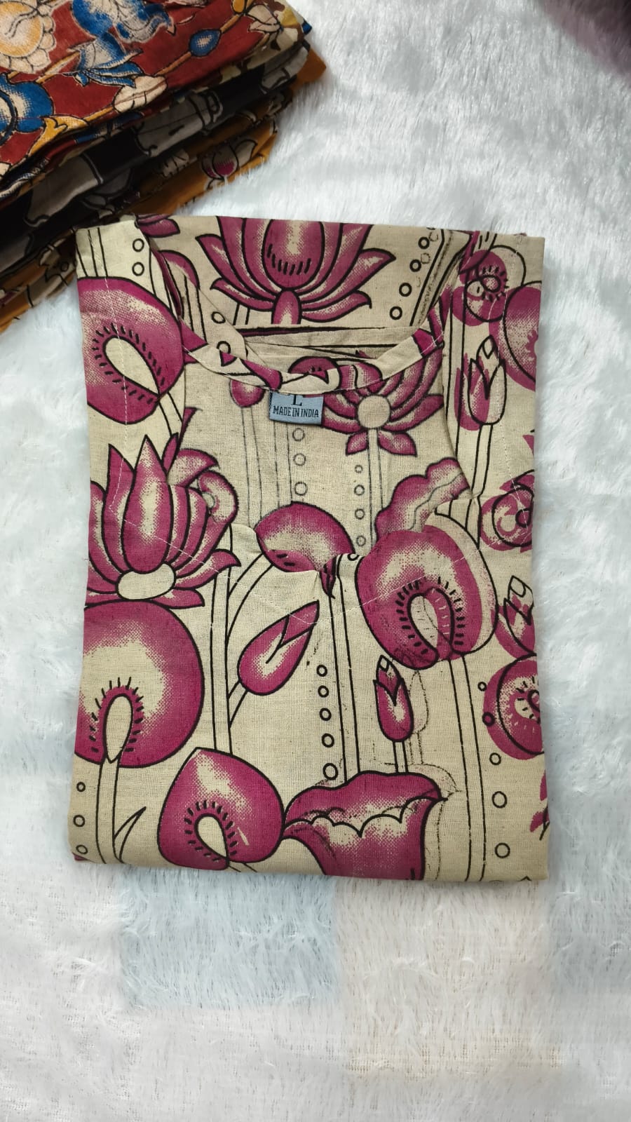 Pure kalamkari cotton kurti