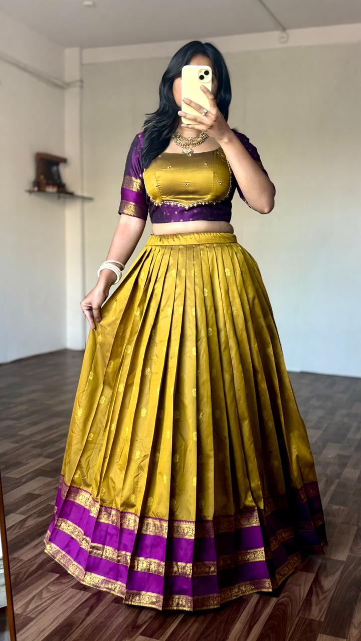 Maggam work lehenga set