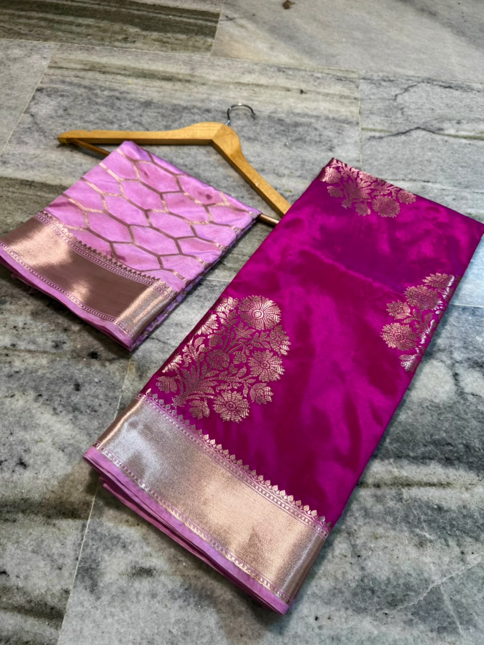 Banarasi katan silk fabric saree