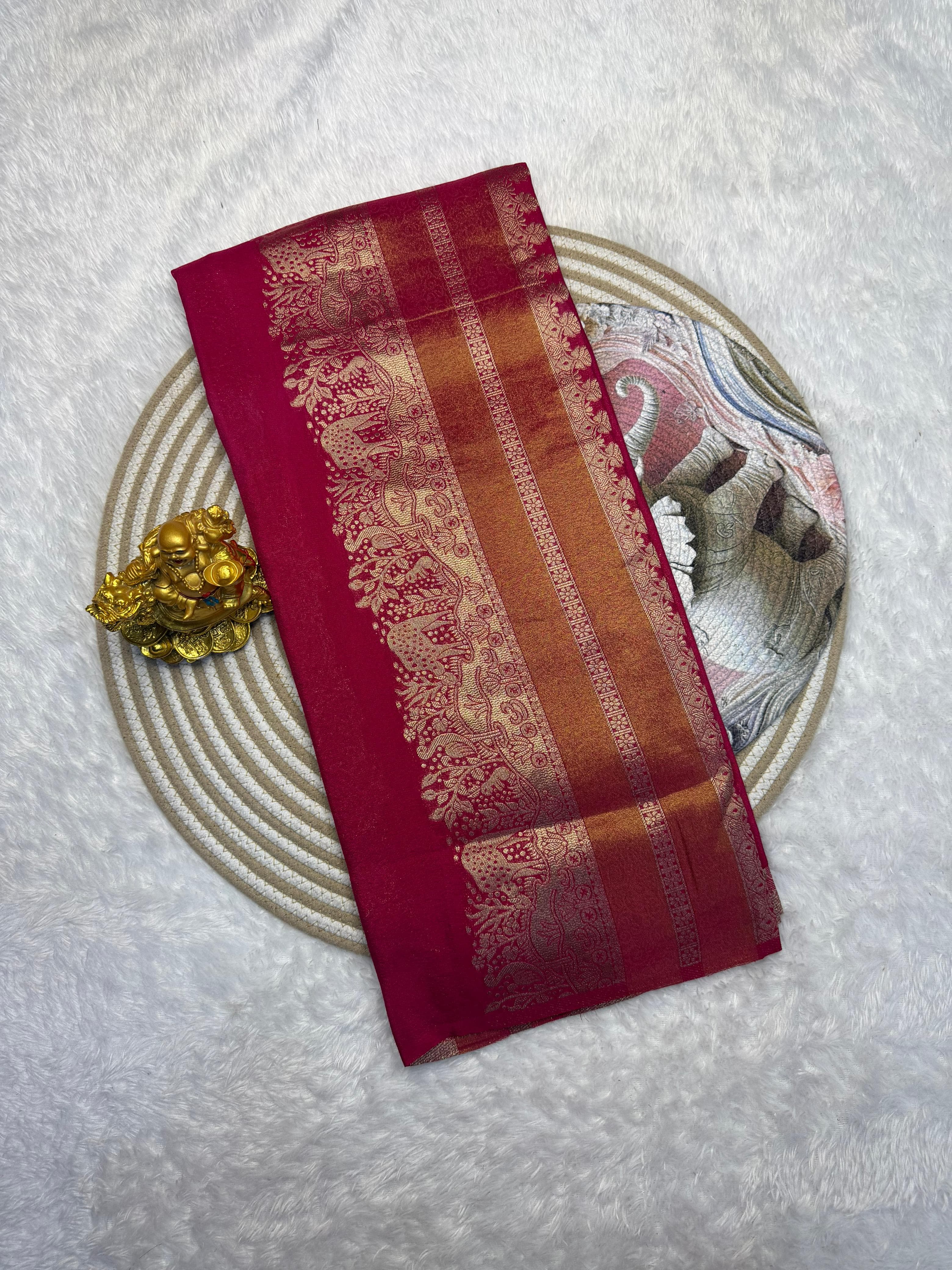 Khadi crape silk weaving saree