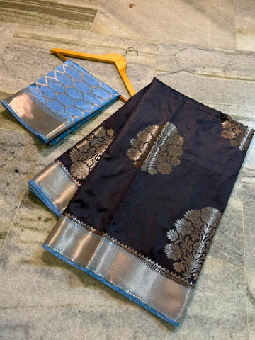 Banarasi katan silk fabric saree