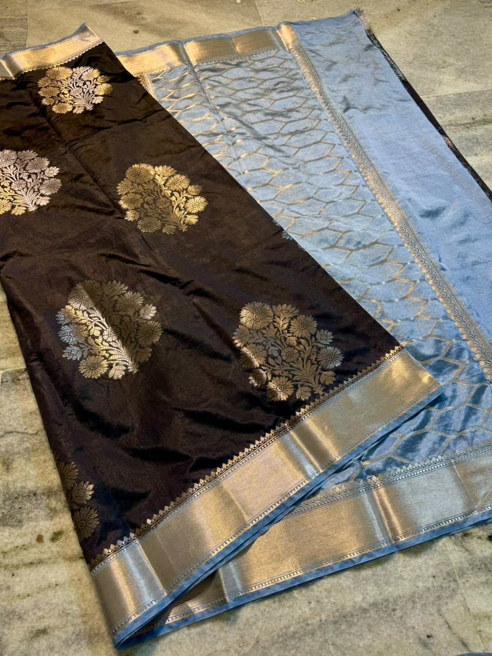 Banarasi katan silk fabric saree