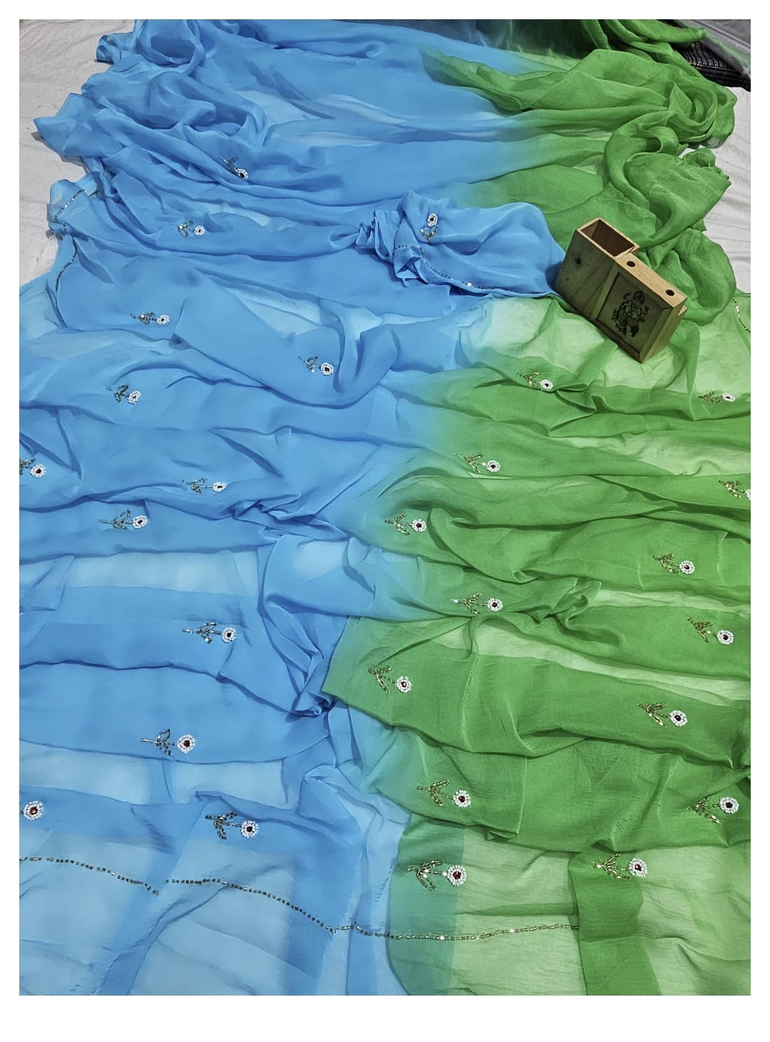 Multi shades half pure shiffon sarees