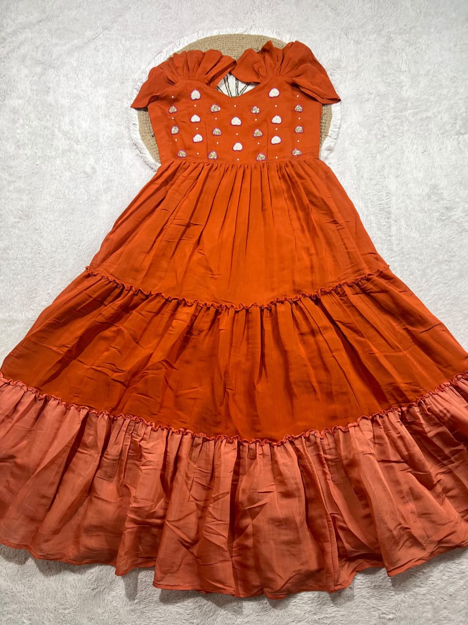 Elegant maggam work gown 👗