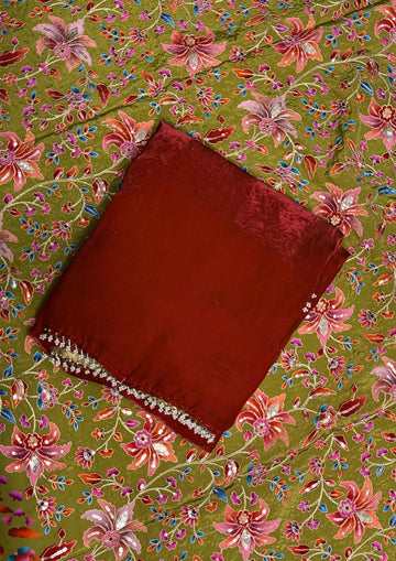 Elegant Fendi silk saree ✨