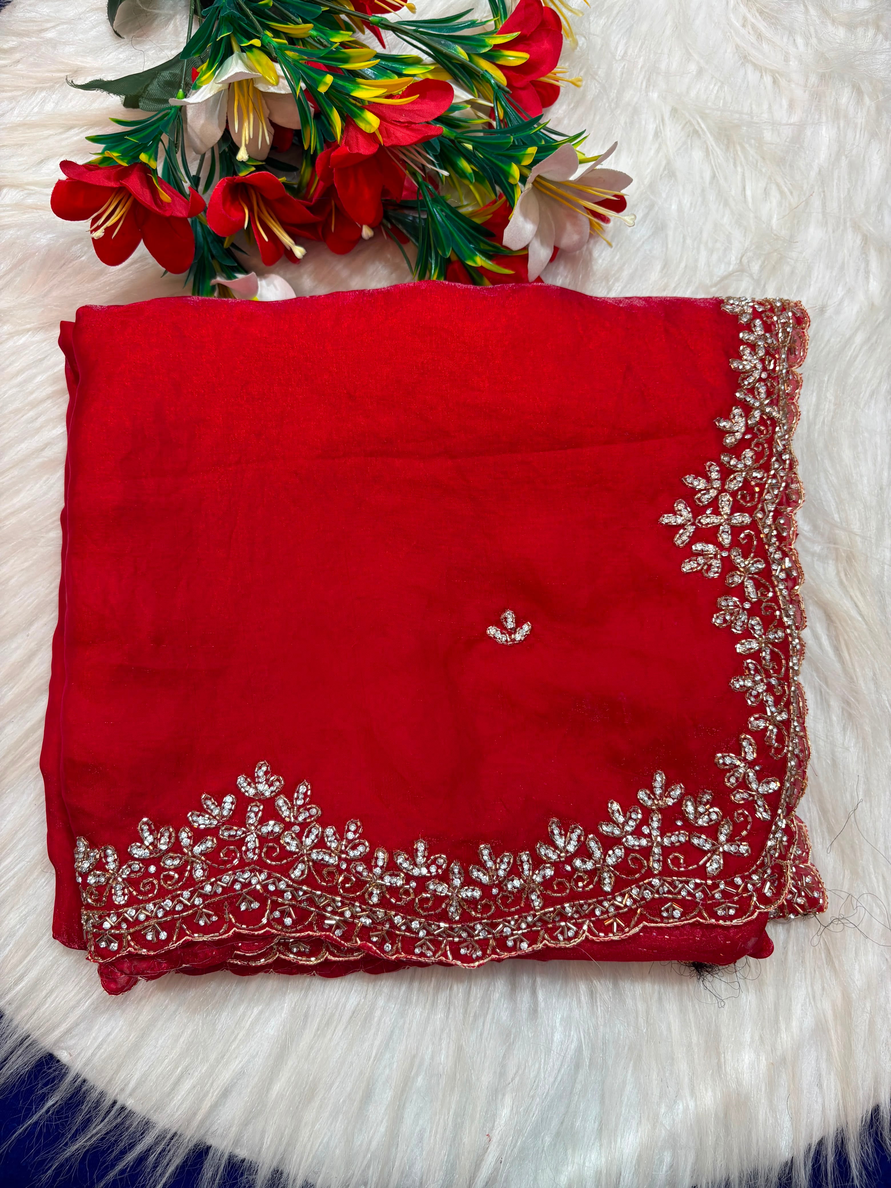 Premium Fandy Fabric heavy design saree