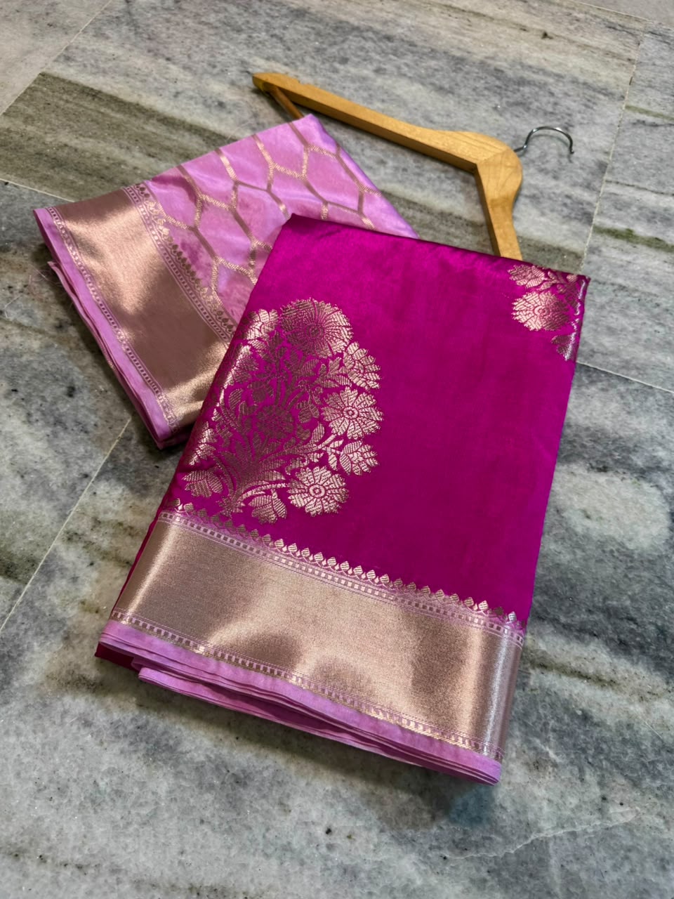 Banarasi katan silk fabric saree