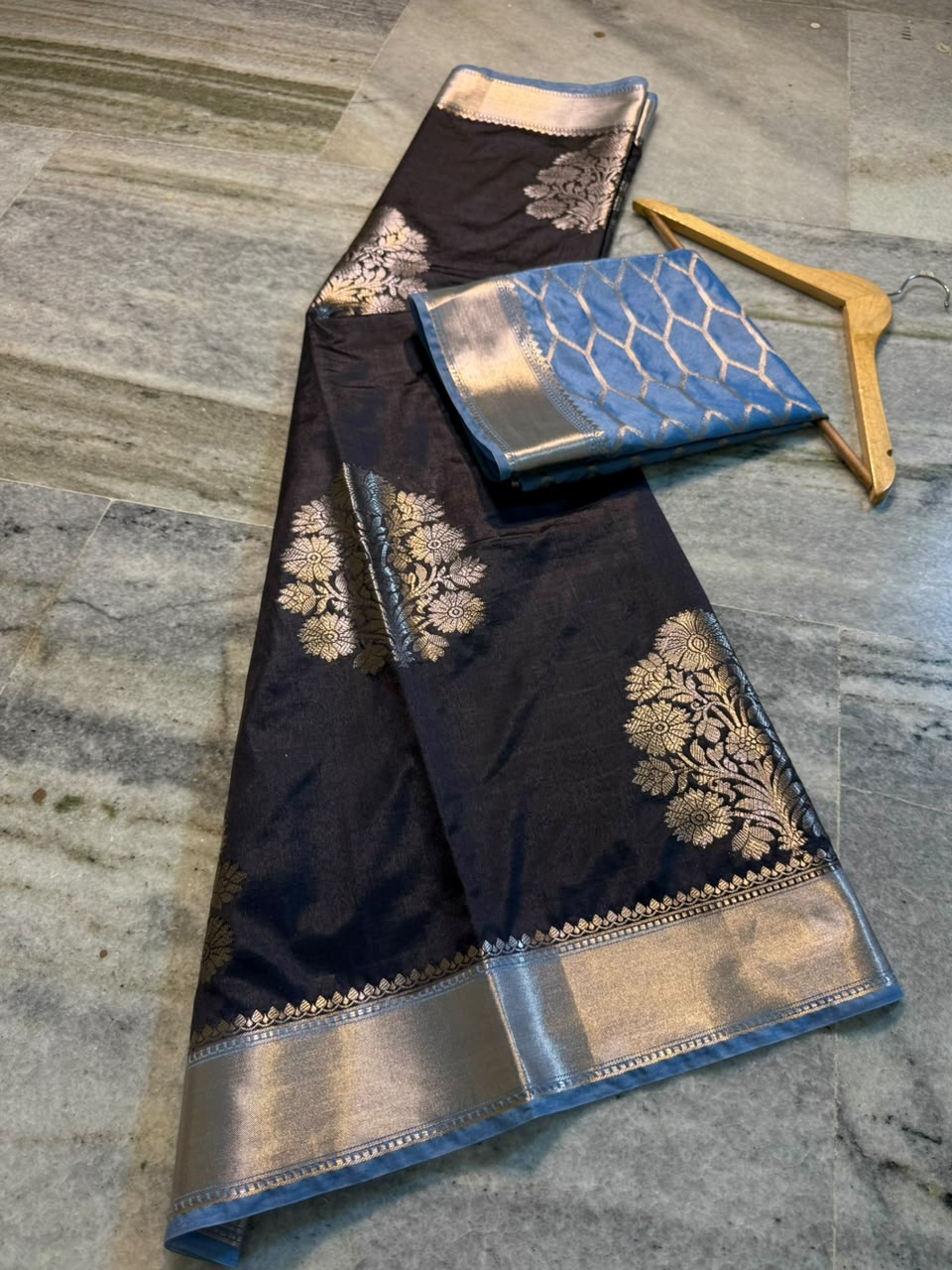 Banarasi katan silk fabric saree