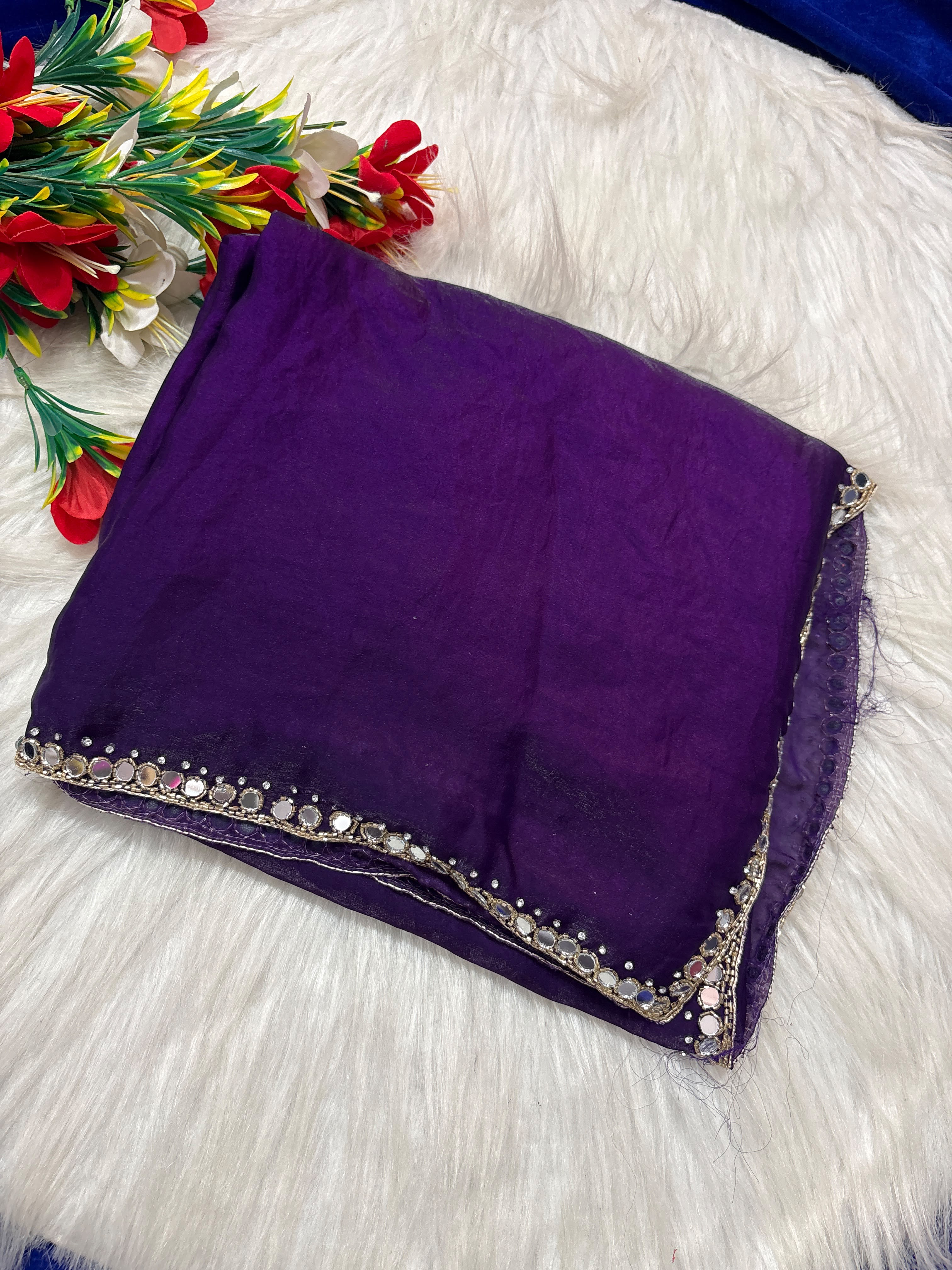 Neela mirror work sarees ✨
