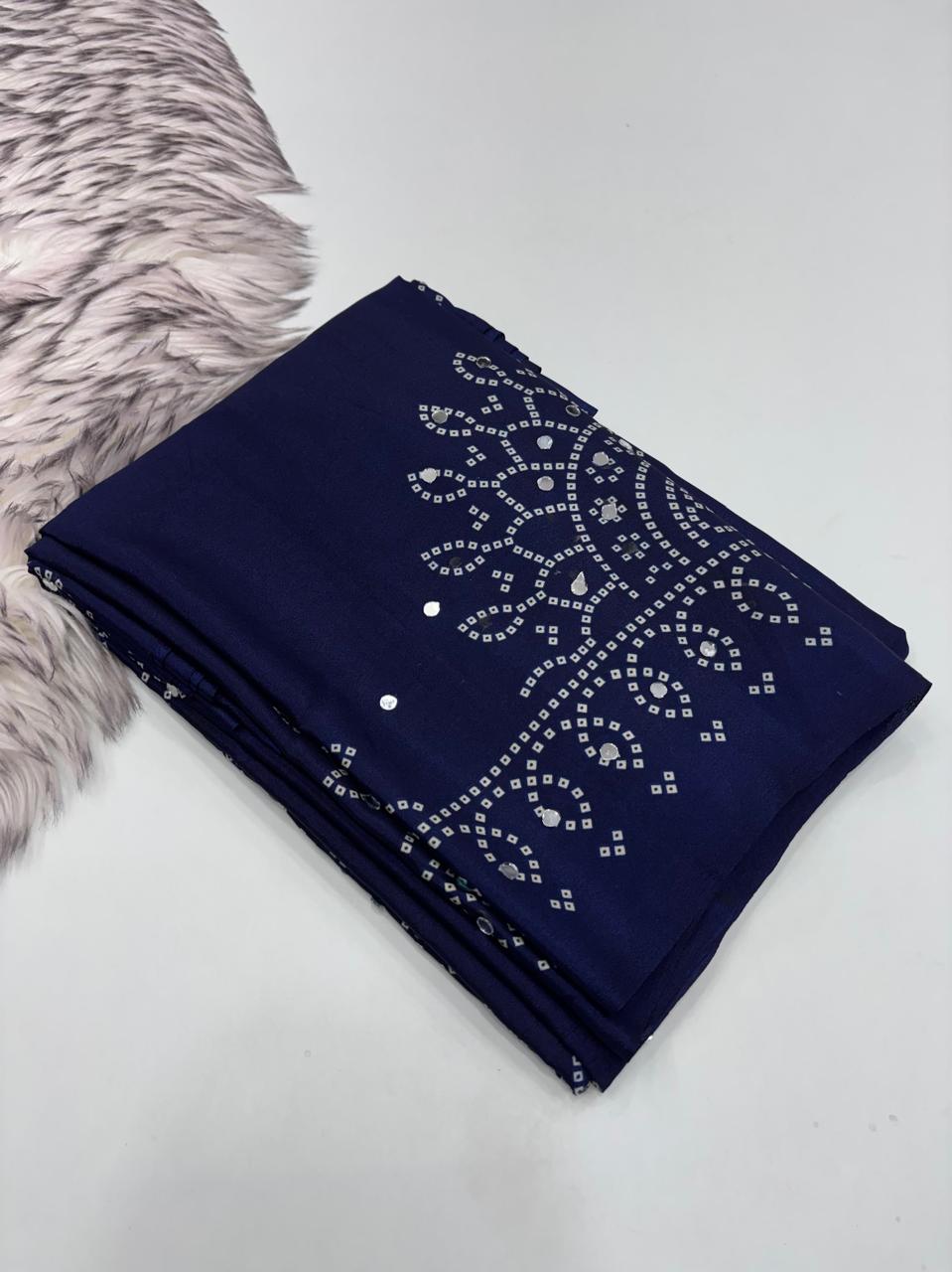 Azrak sartin viscose silk saree ✨
