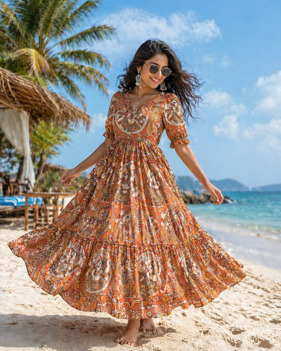 Kalamkari inspired maxi gowns