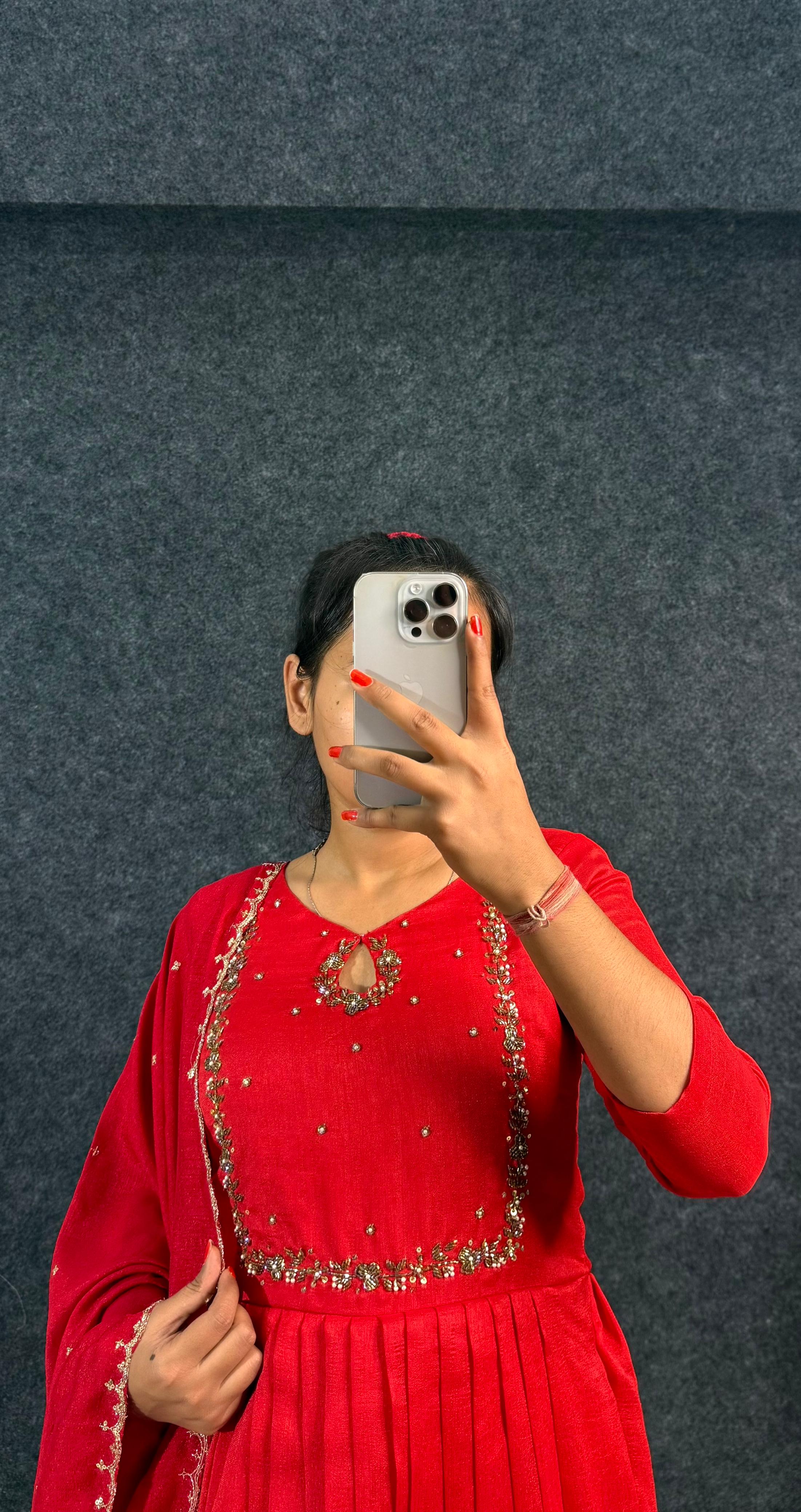 TARA Hand work Anarkali with Duppatta
