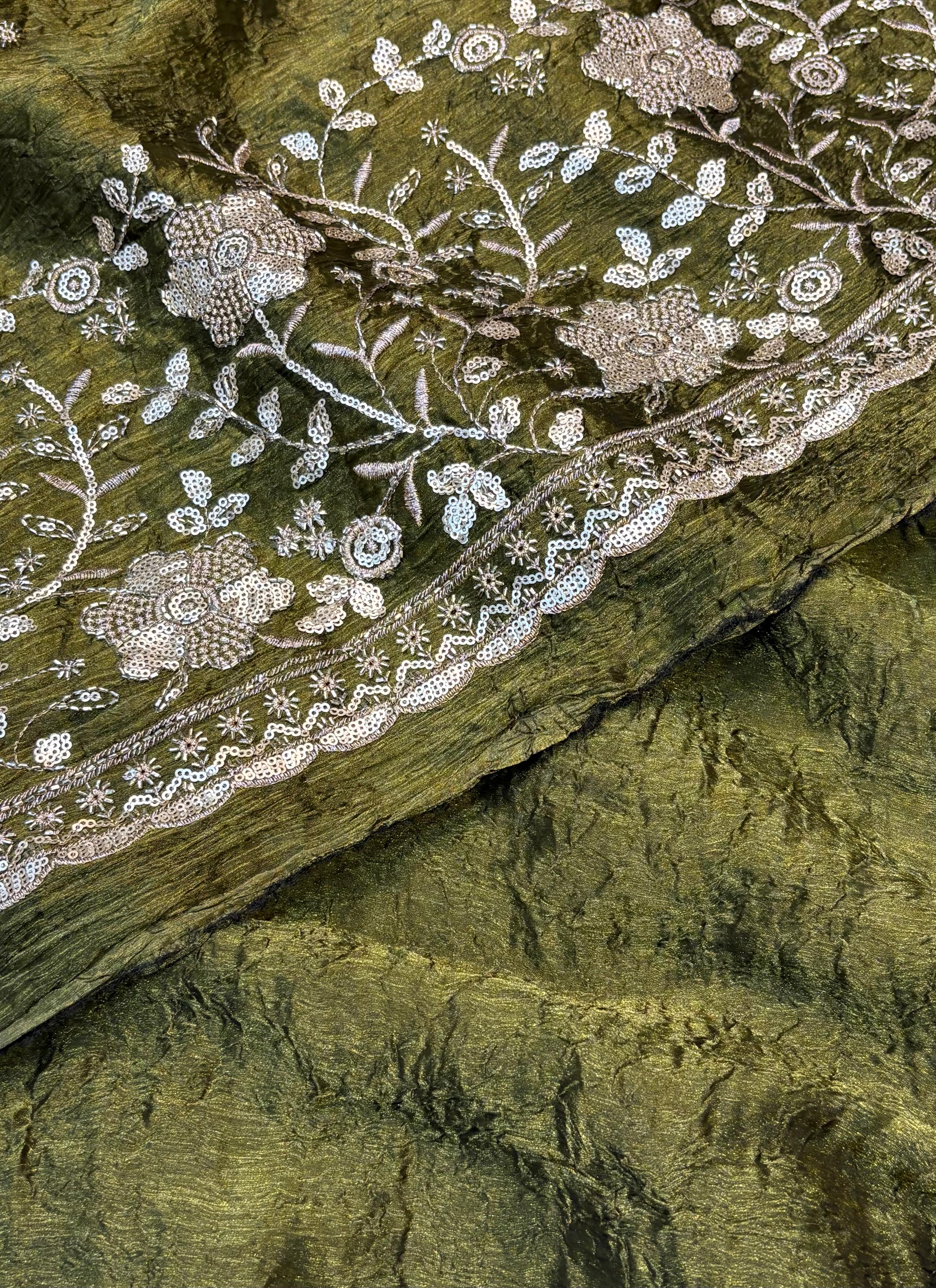 pure fancy crush saree