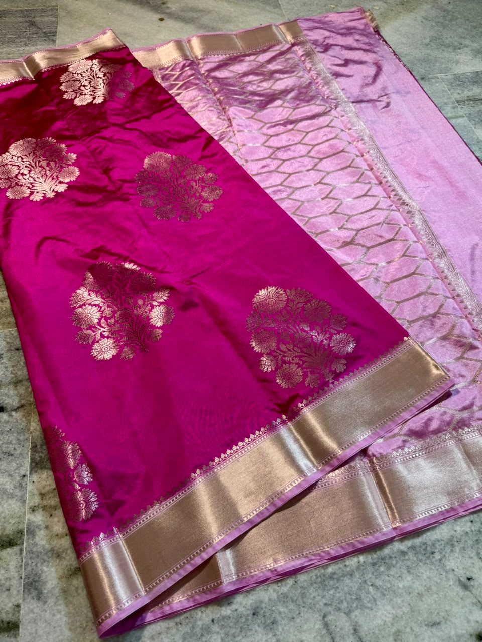 Banarasi katan silk fabric saree