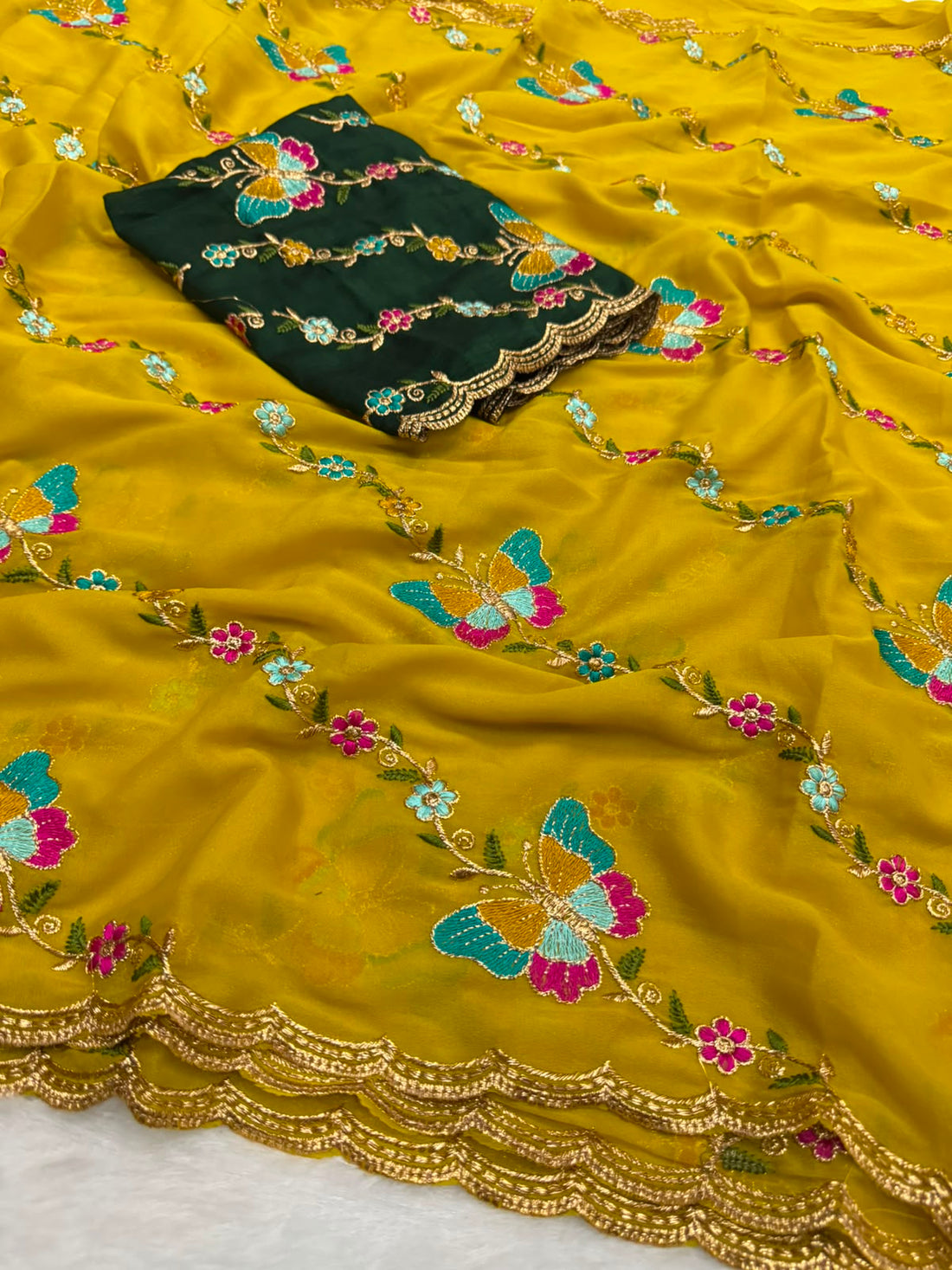 Star georgette designer saree ✨