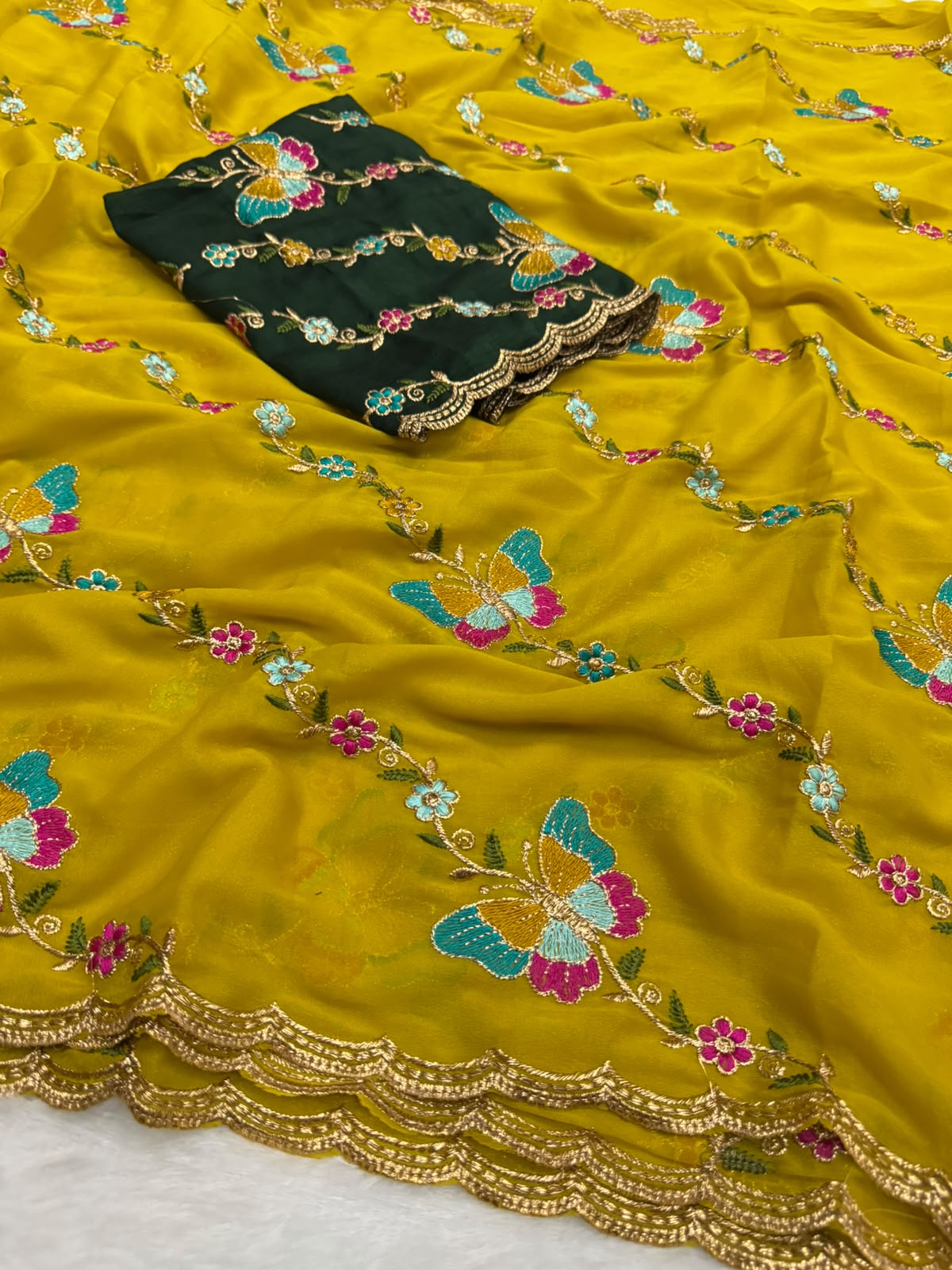 Star georgette designer saree ✨
