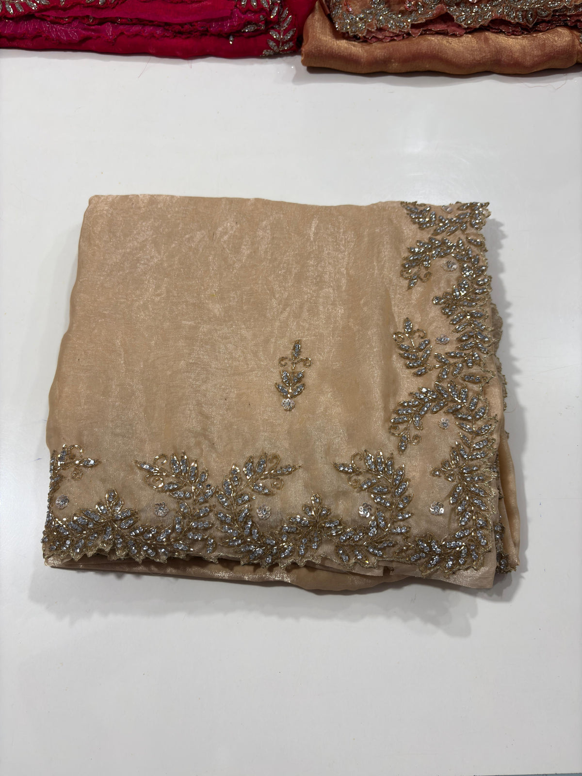 Space silk heavy designer saree ✨