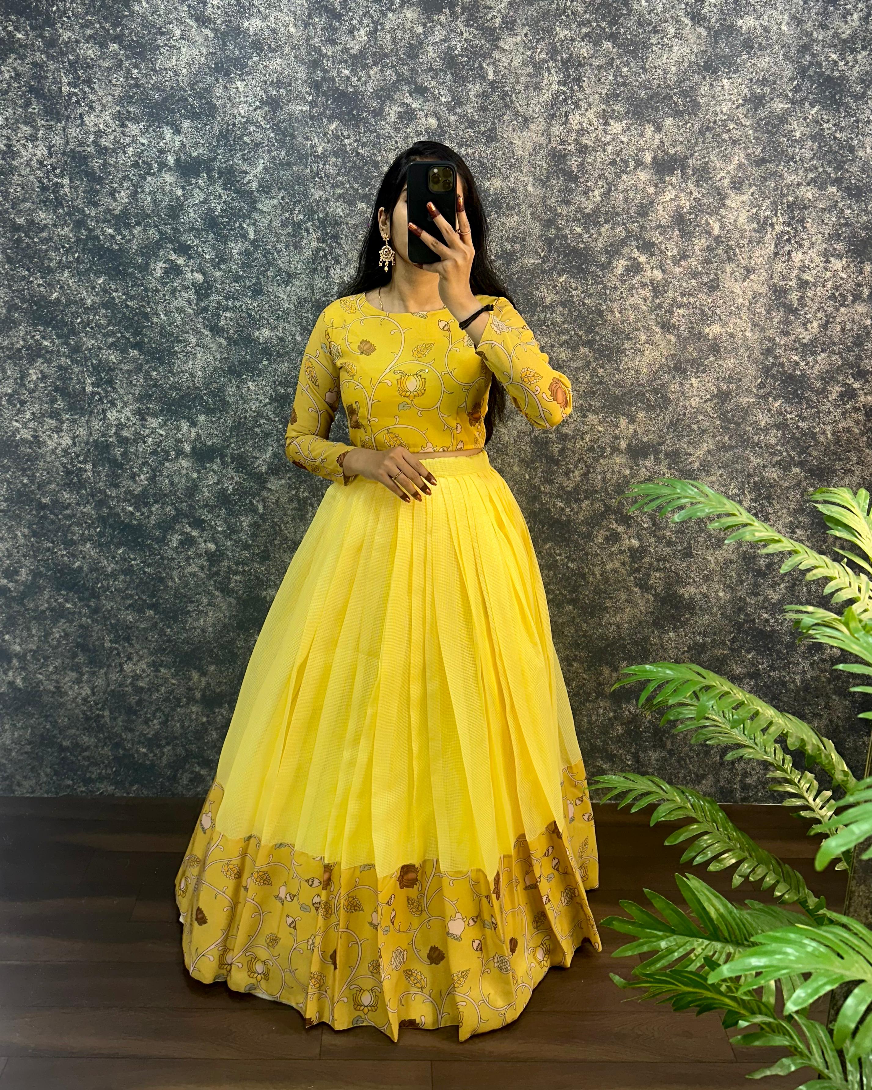 kota Doria crop top lehenga