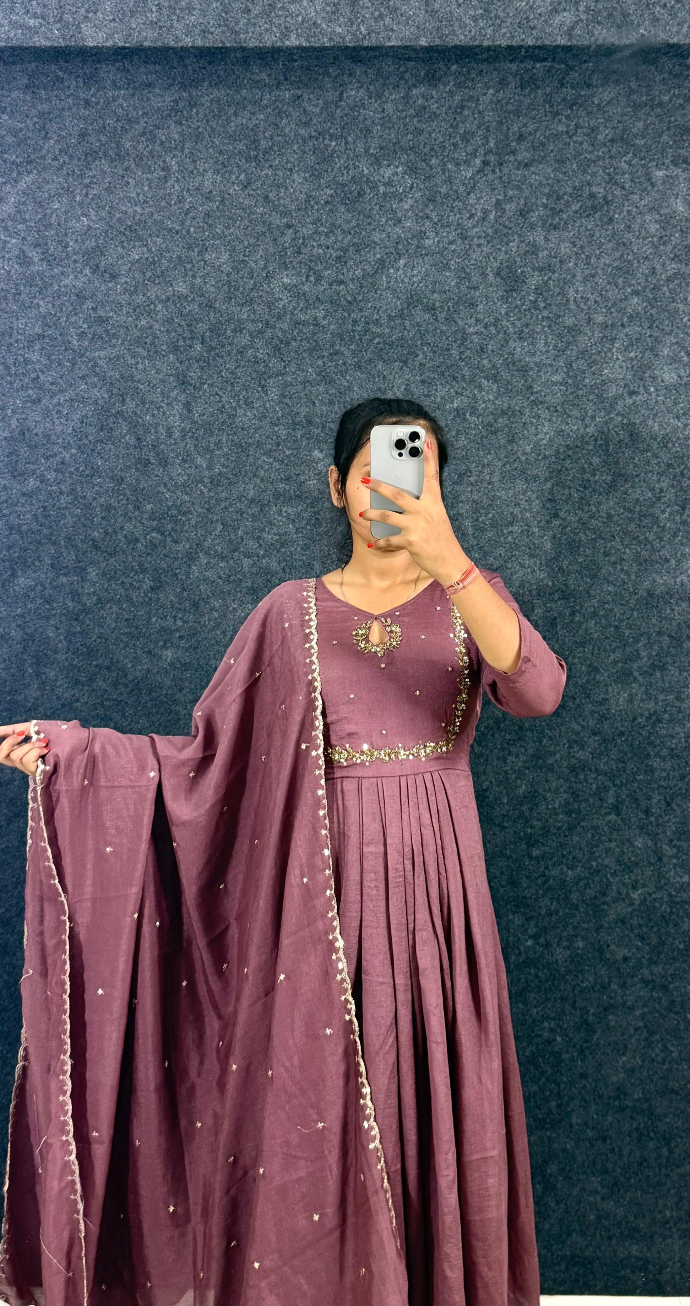 TARA Hand work Anarkali with Duppatta
