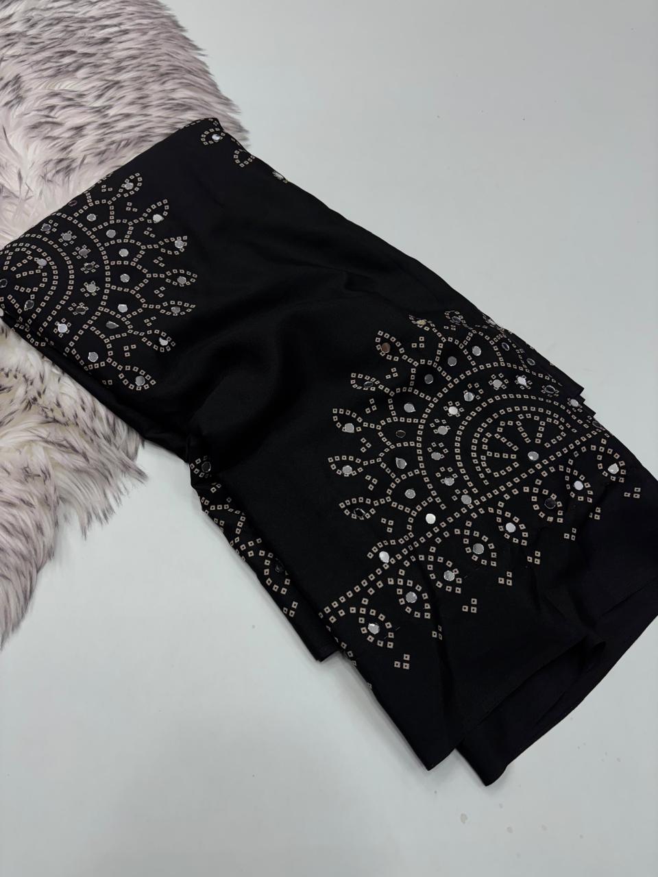 Azrak sartin viscose silk saree ✨