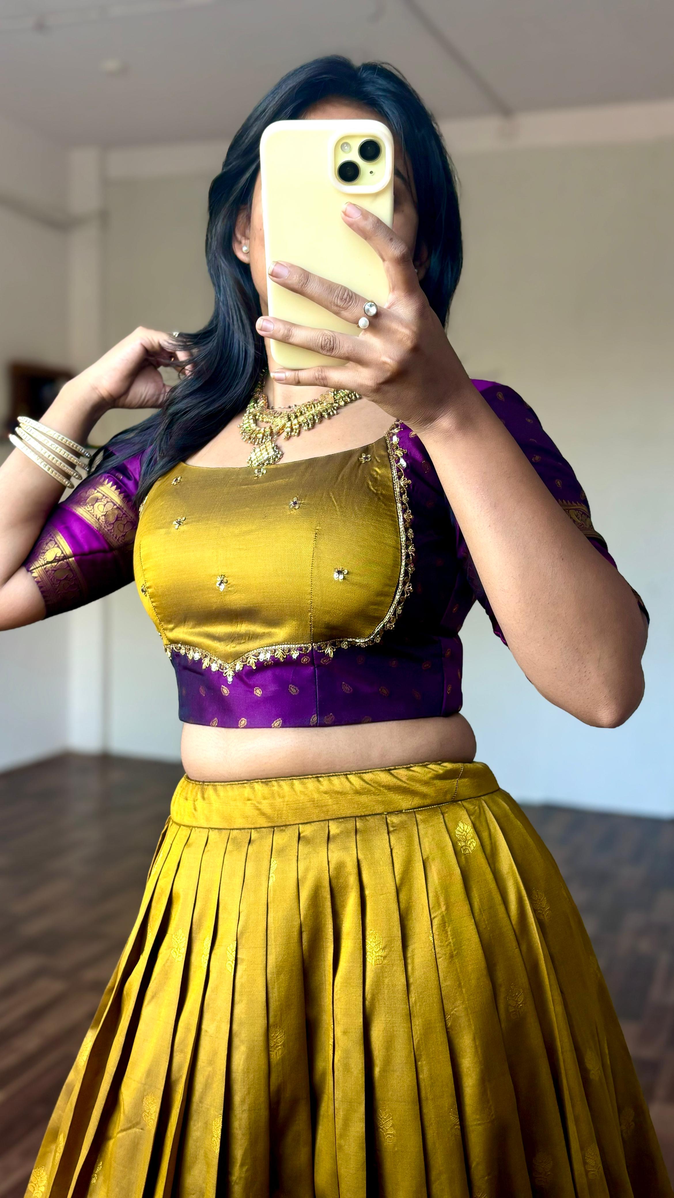 Maggam work lehenga set